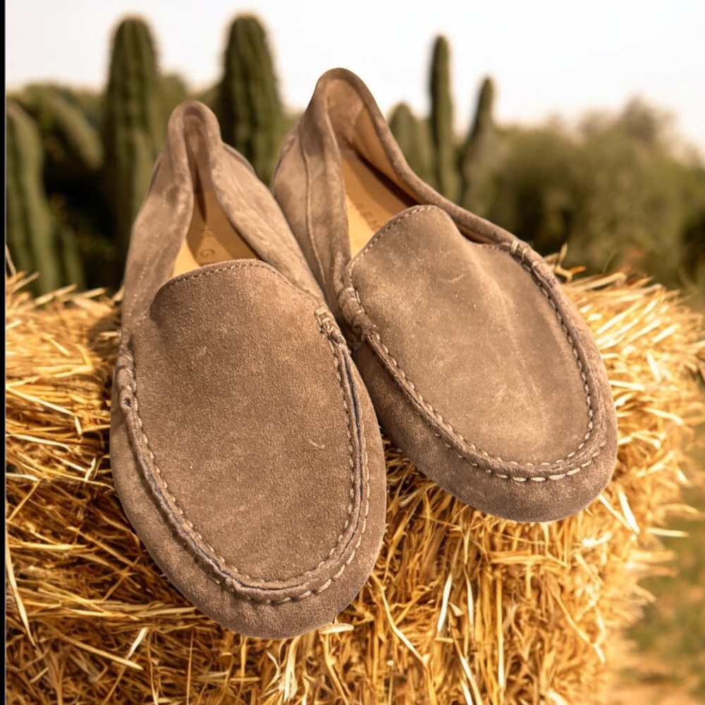 M. Gemi Elegant Brown Suede Felize Loafers for Women 39/ 8.5 NWOT made in Italy